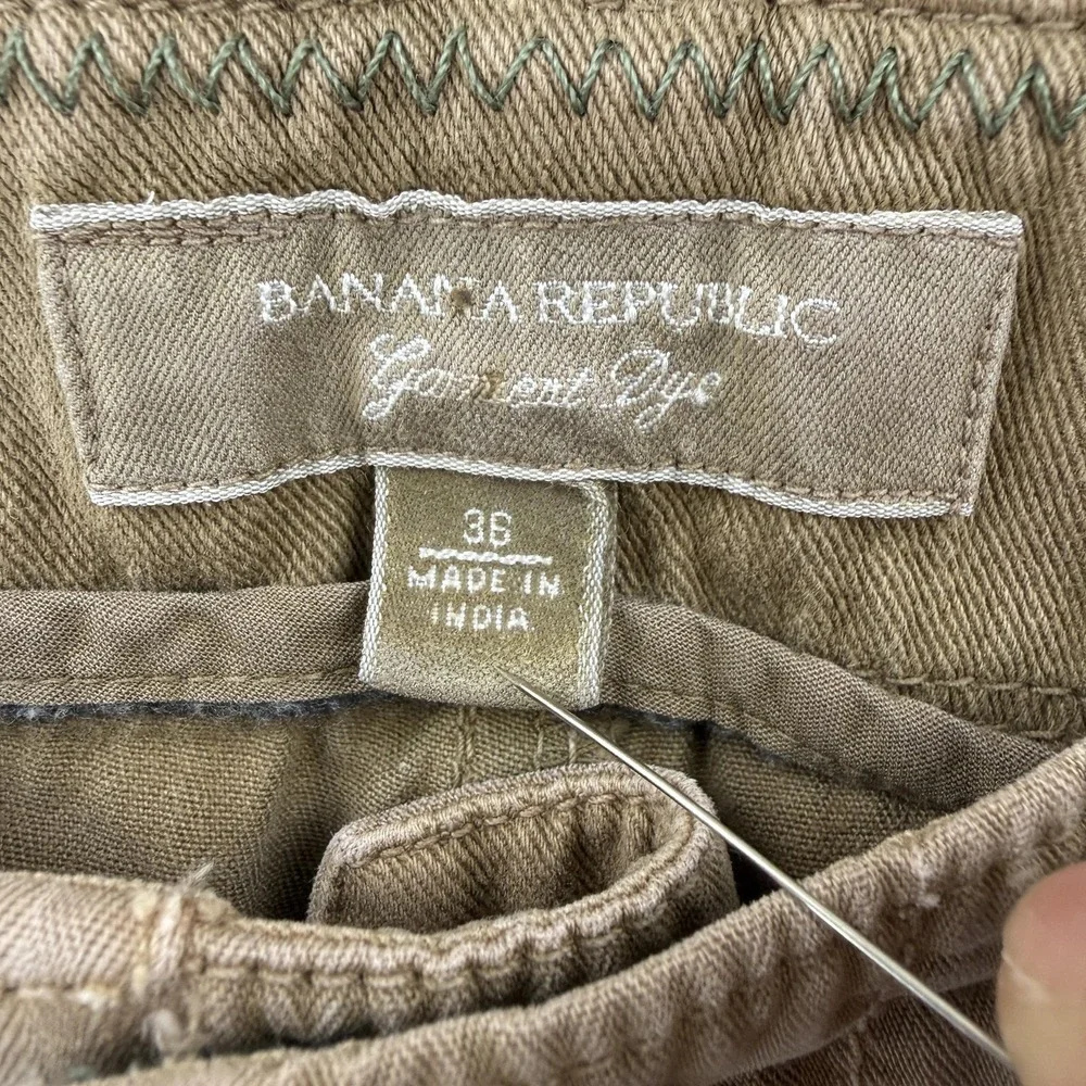 Banana Republic Cargo Shorts Mens 38 Brown Cotton 11 Inseam Utility Y2K Surplus